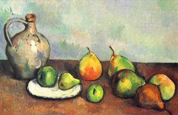  jarra Pintura - Bodegón jarra y fruta Paul Cezanne